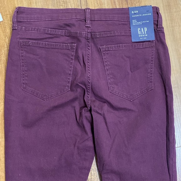 Gap maroon favorite Jegging jeans size 8 NWT - Picture 5 of 10